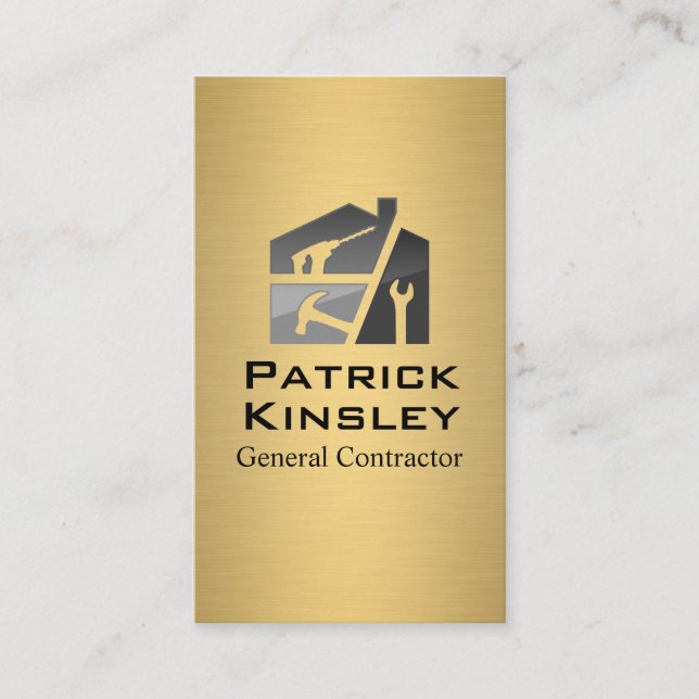 Tarjeta De Visita Construcción de viviendas | Contratista (Anverso)