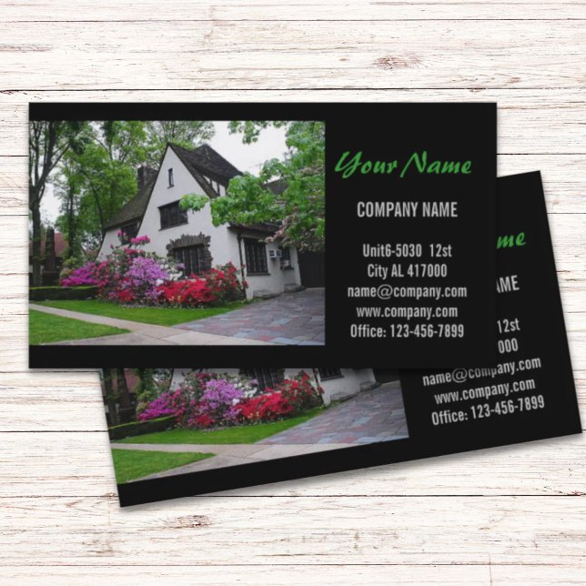 Tarjeta De Visita Construcción de viviendas de techos de renovación (Home Renovation roofing Construction Real Estate Business Card)