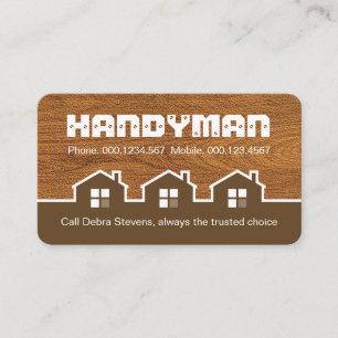 Tarjeta De Visita Construcción de Viviendas en Madera