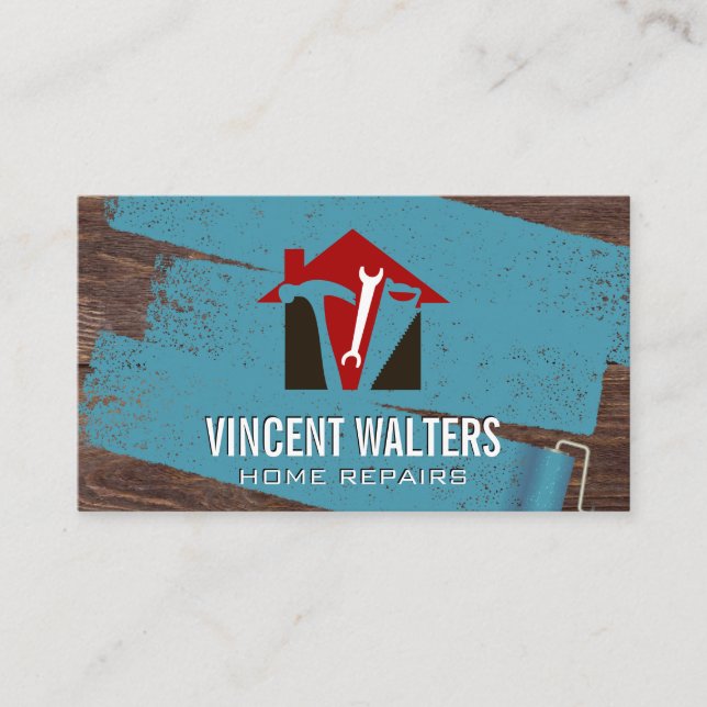 Tarjeta De Visita Construcción de viviendas | Paneles de madera | Pa (Anverso)