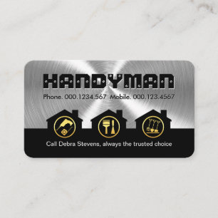 Tarjeta De Visita Construcción de Viviendas sobre Metal