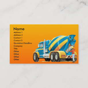 Tarjeta De Visita Construcción del cemento de encargo o del