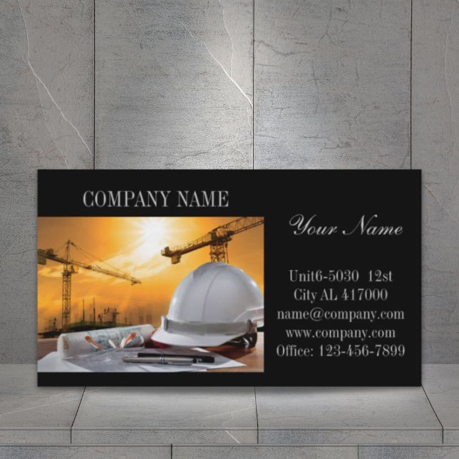 Tarjeta De Visita Construcción del contratista de Handyman para la r (Renovation Handyman Contractor Construction Business Card)