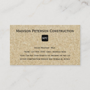 Tarjeta De Visita Construcción diseñada moderna Businesscards