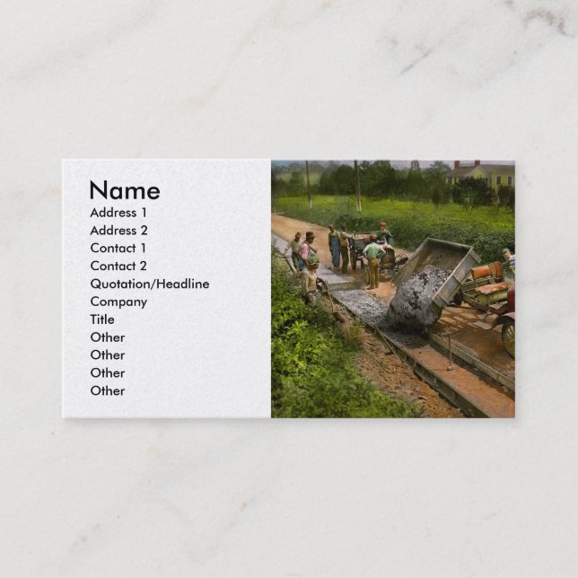 Tarjeta De Visita Construcción - Dumping hecho fácil 1925 (Anverso)