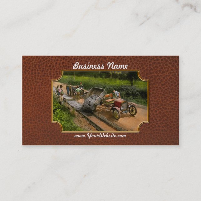 Tarjeta De Visita Construcción - Dumping hecho fácil 1925 (Anverso)