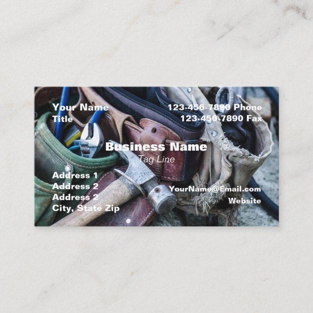 Tarjeta De Visita Construcción empresarial HAMbyWG (Anverso)