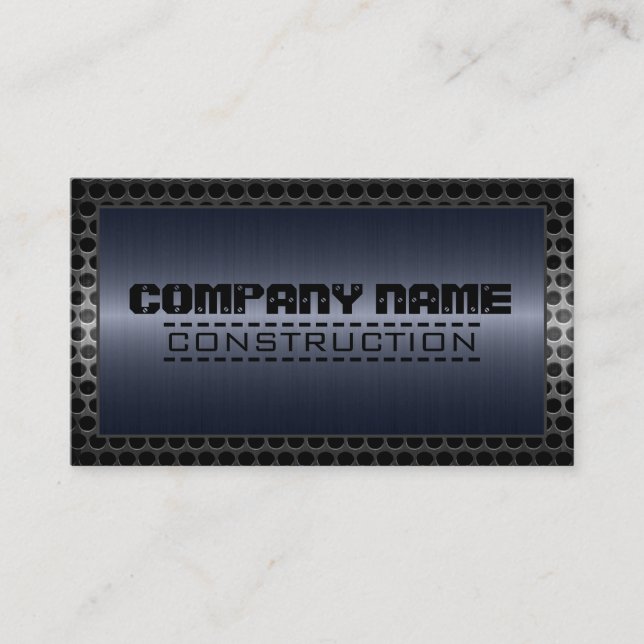 Tarjeta De Visita Construcción fronteriza metalizado Elegante aparie (Anverso)