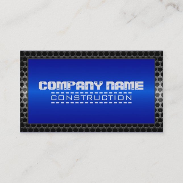 Tarjeta De Visita Construcción fronteriza Metalizado Elegante estilo (Anverso)