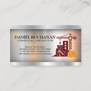 Tarjeta De Visita Construcción   Industrial   Contratista