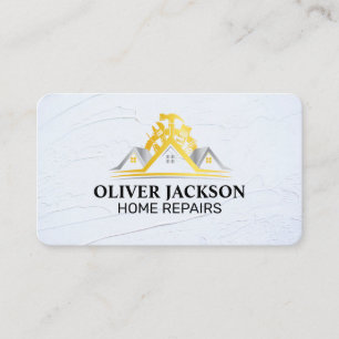 Tarjeta De Visita Construcción Manitas Reparador Herramientas