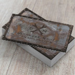 Tarjeta De Visita Construcción Metalizado de Handyman Plumber Vintag<br><div class="desc">Tarjetas industriales Metalizado Rusty de plomo de plomero de construcción.</div>