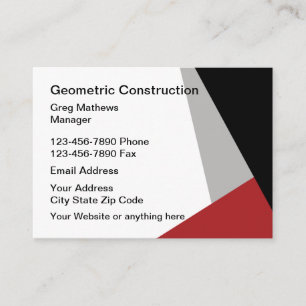 Tarjeta De Visita Construcción moderna