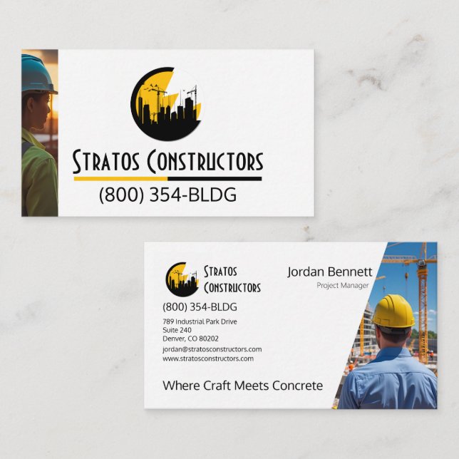 Tarjeta De Visita Construcción moderna (Anverso / Reverso)