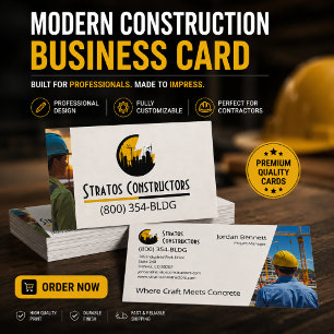 Tarjeta De Visita Construcción Moderna 