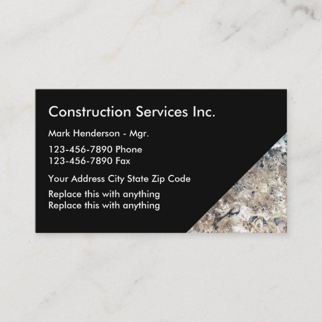 Tarjeta De Visita Construcción moderna Businesscards (Anverso)
