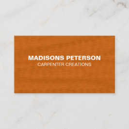 Tarjeta De Visita Construcción moderna de carpintería de madera