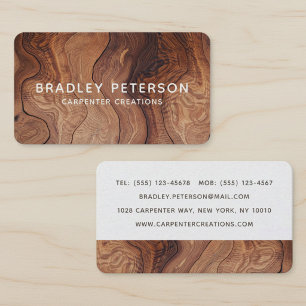 Tarjeta De Visita Construcción moderna de carpintería de madera