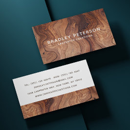 Tarjeta De Visita Construcción moderna de carpintería de madera