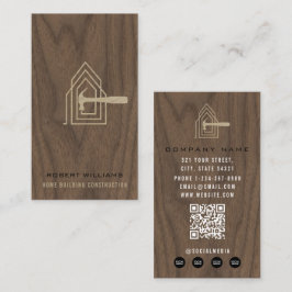 Tarjeta De Visita Construcción Moderna Madera Hogar Edificación Lux