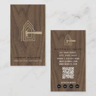 Tarjeta De Visita Construcción Moderna Madera Hogar Edificación Lux