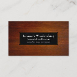 Tarjeta De Visita Construcción moderna simple de la carpintería de