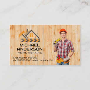 Tarjeta De Visita Construcción Obrero Manual   Renovaciones del Hoga