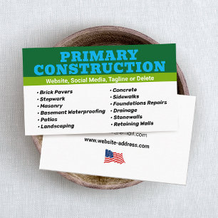 Tarjeta De Visita Construcción patriótica