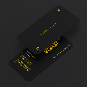 Tarjeta De Visita Construcción Profesional Amarillo Negro Minimalist