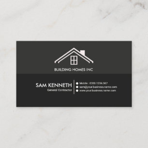 Tarjeta De Visita Construcción profesional creativa llana simple
