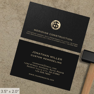 Tarjeta De Visita Construcción profesional de techos de oro
