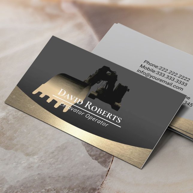 Tarjeta De Visita Construcción profesional del operador de la planta (Subido por el creador)