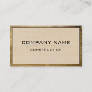 Tarjeta De Visita Construcción Profesional Madera Moderna #2