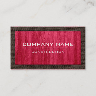 Tarjeta De Visita Construcción Profesional Moderna Madera Roja #4