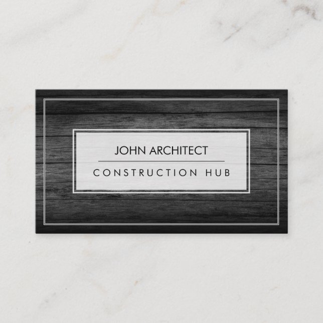 Tarjeta De Visita Construcción Profesional Moderno Constructor de Ma (Anverso)
