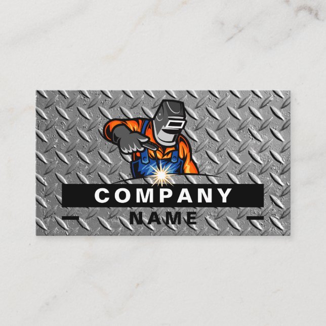 Tarjeta De Visita Construcción Rusty Metalizado Placa Profesional (Anverso)