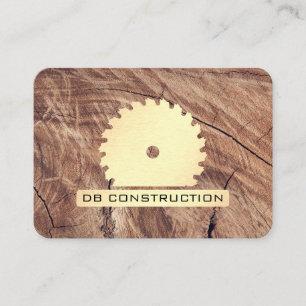 Tarjeta De Visita Construcción / Saw y Madera