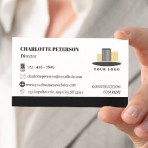 Tarjeta De Visita Construcción Simple