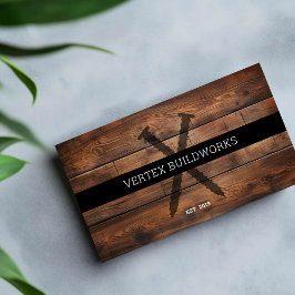 Tarjeta De Visita Construcción Tornillos de madera de madera de made