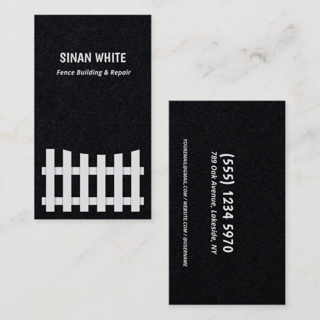 Tarjeta De Visita Construcción y reparación de vallas (Anverso / Reverso)