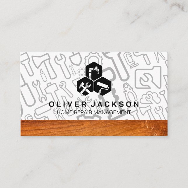 Tarjeta De Visita Construction Build | Contractor Tools (Anverso)