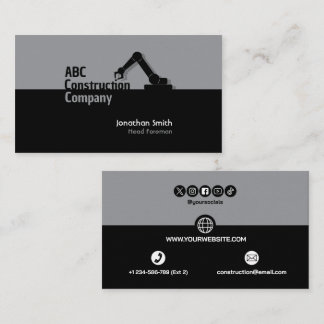 Tarjeta De Visita Construction Building Crane Business Card