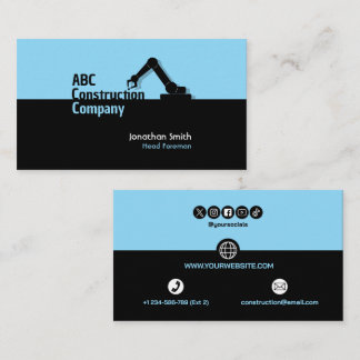 Tarjeta De Visita Construction Building Crane Business Card