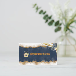 Tarjeta De Visita Construction Carpenter Wooden dark rustic timber