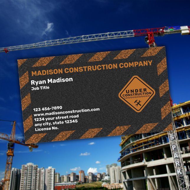 Tarjeta De Visita Construction | Contractor (Subido por el creador)