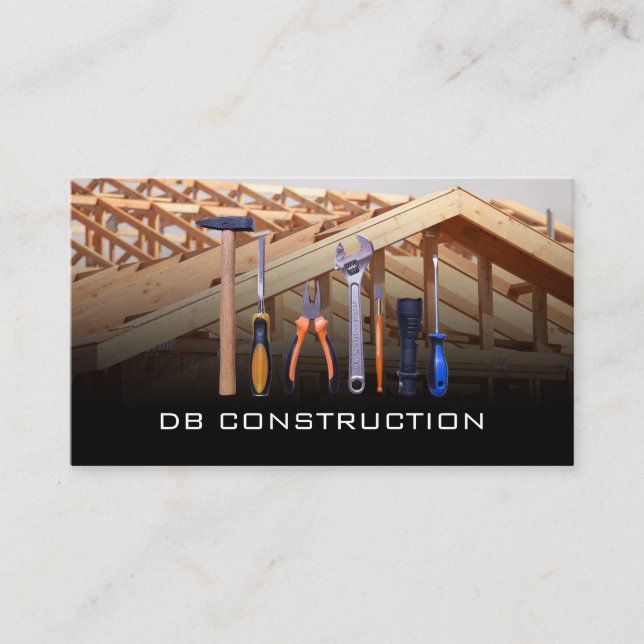 Tarjeta De Visita Construction Tools | Work Site (Anverso)