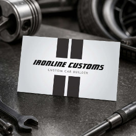 Tarjeta De Visita Constructor de Autos Personalizados Rayas de Carre