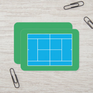 Tarjeta De Visita Constructor de cancha de tenis o profesional de co