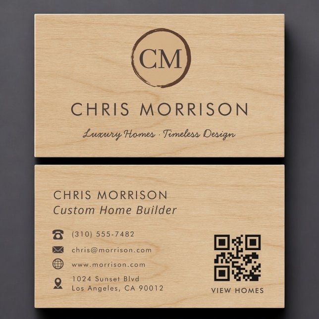 Tarjeta De Visita Constructor de Hogares Personalizados Código QR de (Subido por el creador)