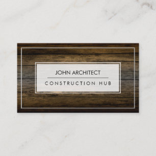 Tarjeta De Visita Constructor de madera moderno profesional de la